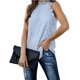thumbnail image 2 of Moda Mujer Sólido Halter Sin mangas Encaje Hollow Out Tank Tops Camiseta Blusa Pompotops lopia991024, 2 of 8