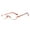 Red, variant on Mens Half Moon Spring Hinge Gunmetal Reading Glasses 1.50 Womens Fashion Half Round Classic Metal Readers +1.50