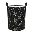 thumbnail image 1 of Balery Happy Skeletons Dancing Cesta de ropa redonda con asas, impermeable, independiente, para ropa, juguetes, dormitorio y familia-Small, 1 of 6