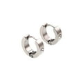 thumbnail image 1 of 1 par de pendientes de aro de acero inoxidable para mujer, joyería de moda jinwen  huggie pendientes, 1 of 8