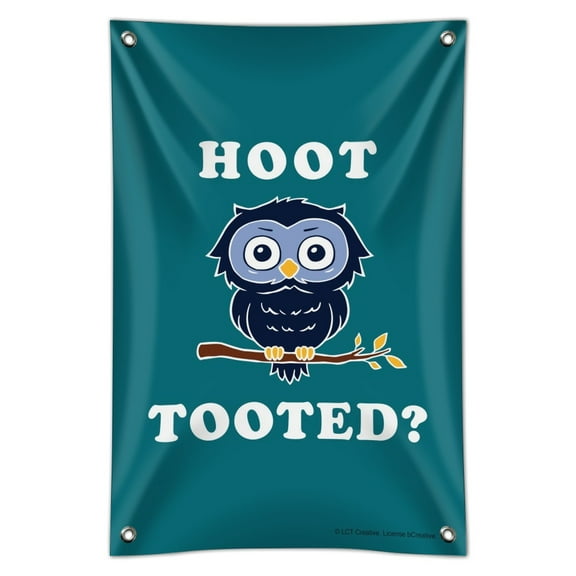 Hoot Tooted Owl Who Funny Humor Home Business Office Sign