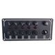 thumbnail image 2 of Panel de interruptores basculantes con indicación LED roja Panel de fusibles 24 V de instalar de 6 vías, apto para vehículos, Soledad Panel de interruptores, 2 of 10