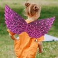 thumbnail image 3 of Ala de ángel para niños Perfecl disfraz de Cosplay mariposa Rosa roja 40 cm x 20 cm, 3 of 8