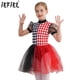thumbnail image 2 of Disfraz de payaso Joker de Halloween para niña, vestido de Cosplay con tutú y manga abombada, estampado de cuadros, vestido de tul de Ballet con lentejuelas brillantes, 2 of 5