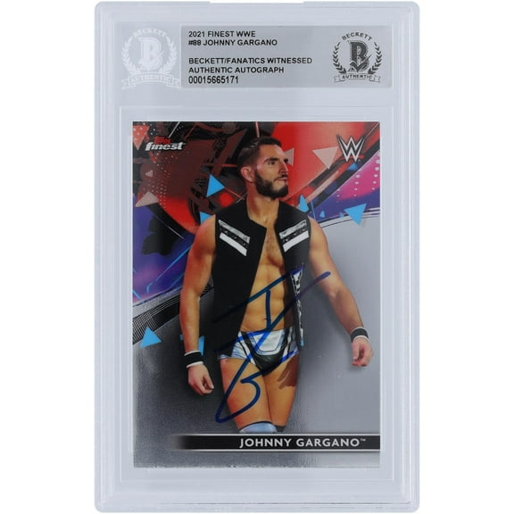 Johnny Gargano WWE Autographed 2021 Topps Finest #88 Beckett Fanatics Witnessed Authenticated Card - Fanatics Authentic Certified