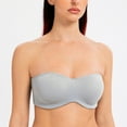 thumbnail image 4 of MELENECA Strapless Bra Minimizer with Underwire for Women Gray 32F, 4 of 4