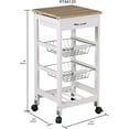 thumbnail image 3 of Home Basics KT44135 Kitchen Trolley Drawer with 2 Basket, 3 of 3