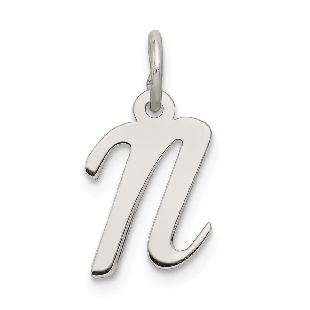 approximately 20 mm x 4 mm Sterling Silver Small Lengthened Polished Number Charm 8 Charm