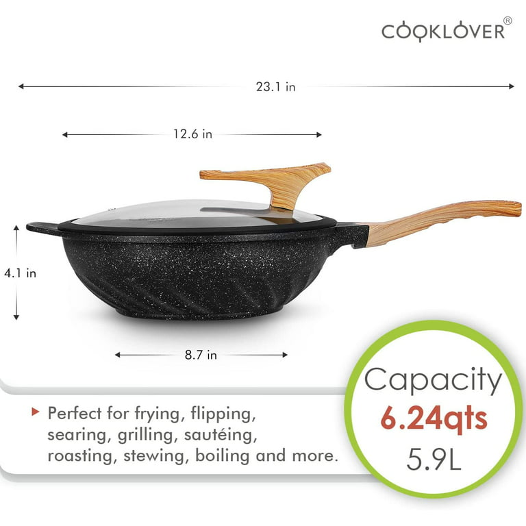 cooklover white color nonstick frying pan