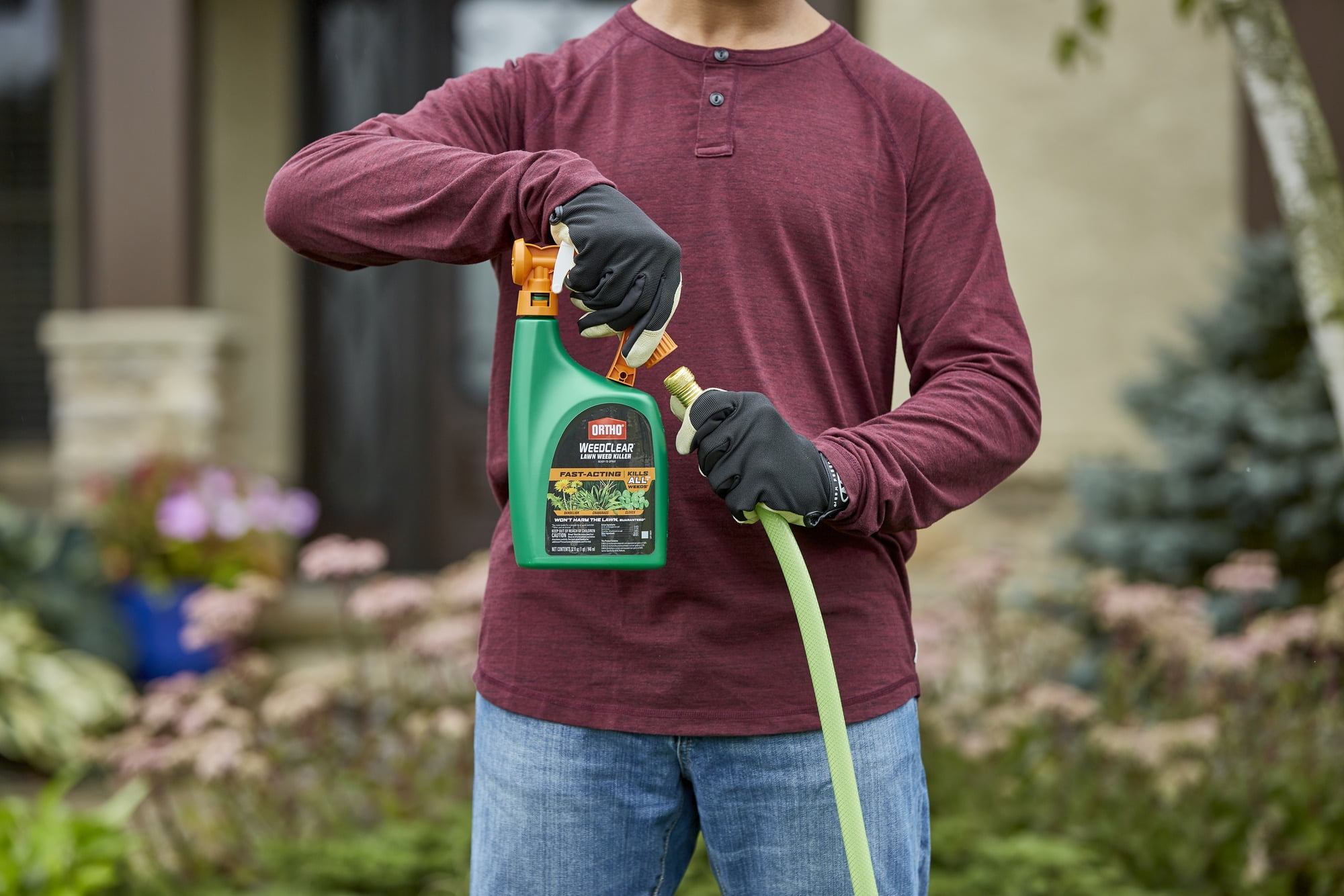 Ortho WeedClear Ready-to-Spray Crabgrass Weed Killer with Hose (North), 32 Oz.