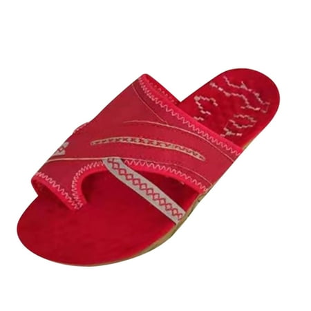 

Youmylove Women Summer Fashion Plus Size Comfort Flip-Flat Sandals Trendy Leisure Simple Shoes Female Footwear
