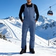 thumbnail image 2 of QHFBli Mens Snow Bibs Waterproof Insulated Overall Winter Warm Thermal Outdoor Snowboarding Ski Snow Pants with Suspenders, 2 of 8