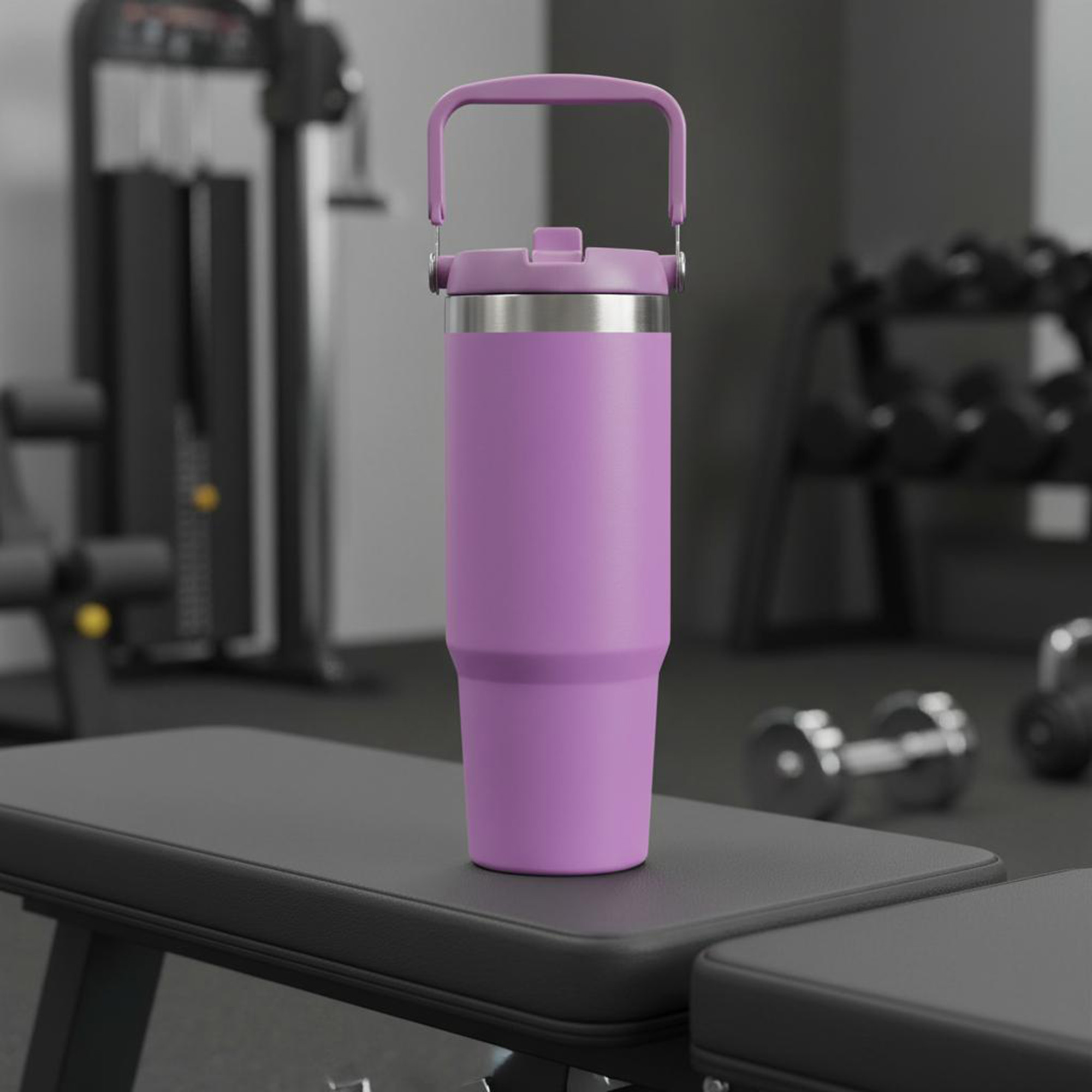 Termo giratorio de acero inoxidable aislado de 30 oz, lila nuevo 5