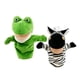 thumbnail image 2 of 2 marionetas de mano de animales de peluche para ejercicios en interiores de jardín de infantes. Rana cebra, 2 of 8