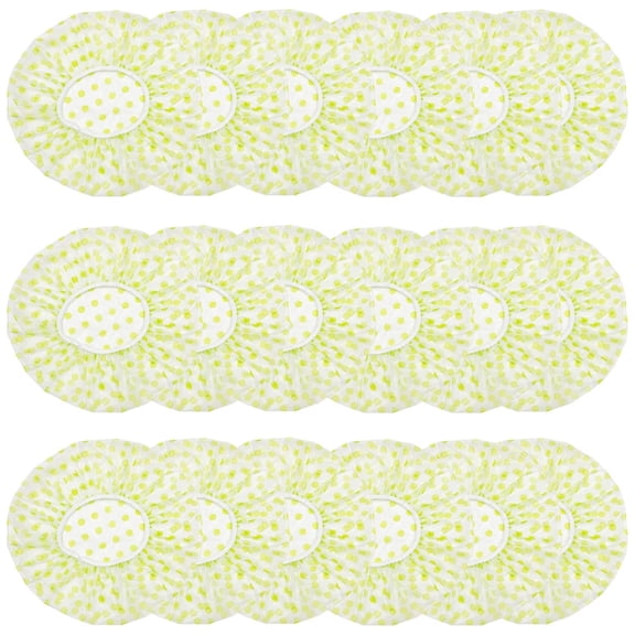 18 Pcs Reusable Waterproof Plastic Shower Caps for Women Girls, Bath Hair Caps for Shower Spa Salon Home Travel