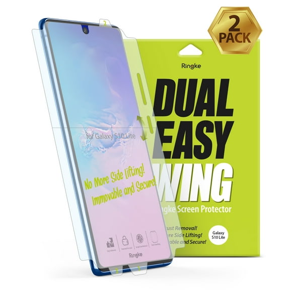 Samsung Galaxy S10 Lite Screen Protector, Ringke [Dual Easy Wing] Film - 2 Pack