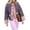Deep Purple, variant on Jackets for Women Cropped Light-Weight Quilted Puffer Long Sleeves Jacket Colorblock Coat Biker Jacket Apricot Color XL