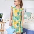 thumbnail image 4 of Balery Pineapples1 Camisón de princesa para niñas, pijama de algodón con mangas abullonadas, suave y bonito.-X-Large, 4 of 6