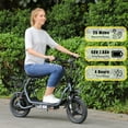 thumbnail image 6 of SANOPY Electric Scooter with Seat, 819W Peak 500Wh Battery 25 Miles Range 20Mph Top Speed, Foldable Electric Scooter for Adults with Basket, Gray, 6 of 10