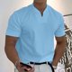 thumbnail image 2 of Hombres Casual sólido deportes de manga corta con cuello en V ropa de entrenamiento de fitness camiseta Top Pompotops oipoqjl34250, 2 of 8