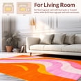 thumbnail image 2 of ODIKA 4'x6' Machine Washable Non-Slip Area Rug, Vibrant Swirling with Retro Funky Design High Traffic Rug, Orange, 144853, 2 of 7