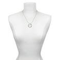 thumbnail image 3 of Delight Jewelry Silvertone Mini Clef with AB Crystal Live Ring Charm Necklace, 18", 3 of 4