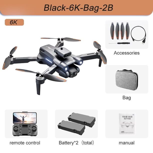 Mini Dron S1S 4k Profesional 6K HD, cámara para evitar obstáculos, fotografía aérea, cuadricóptero plegable sin escobillas, 2023 km, novedad de 1,2