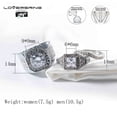 thumbnail image 3 of 3pc Wedding Ring Sets Couples Rings 10kt White Gold Plated White Cz Titanium band, 3 of 5