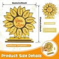 thumbnail image 2 of Wooden Sunflower Plaque Decor Wood Sunflower Desk Decor Home Tabletop Ornament for Desktop Bookshelf Classroom Present, 2 of 11