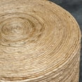 thumbnail image 3 of Uttermost Rora Round Coastal Wood and Banana Plant Woven Coffee Table in Brown, 3 of 7