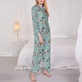 thumbnail image 3 of Picia Animal Dog Pattern Women’s Long-Sleeve Sleepwear Set - Soft 2-Piece Loungewear with Pockets, Comfy PJs for Relaxing Nights-X-Large, 3 of 7