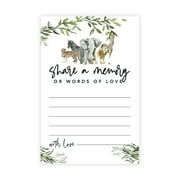 Koyal Wholesale Share a Memory Cards, Jungle Animals Cards for Baby Shower, Guestbook Alternative, 4" x 6", 52-Pk