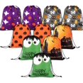 thumbnail image 1 of 10 Pcs Sac à Cordon d'Halloween Grand Sac pour la Cueillette Ou les Friandises Sac à Dos Cadeau Sacs de Bonbons pour Cadeaux de Fête d'Halloween, 1 of 7