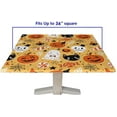 thumbnail image 5 of Square Fitted Elastic Edge Table Cloths, Pumpkin Spooky Ghost Polyester Table Cover, for Indoor Outdoor Kitchen Home Party Dinner Patio, Fit for 36" x 36"Square Table, 5 of 5