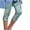 Green, variant on VERUGU Capris Pants for Women Spring Summer Casual Comfortable Elastic Waist Printed Cropped Pants Blue L