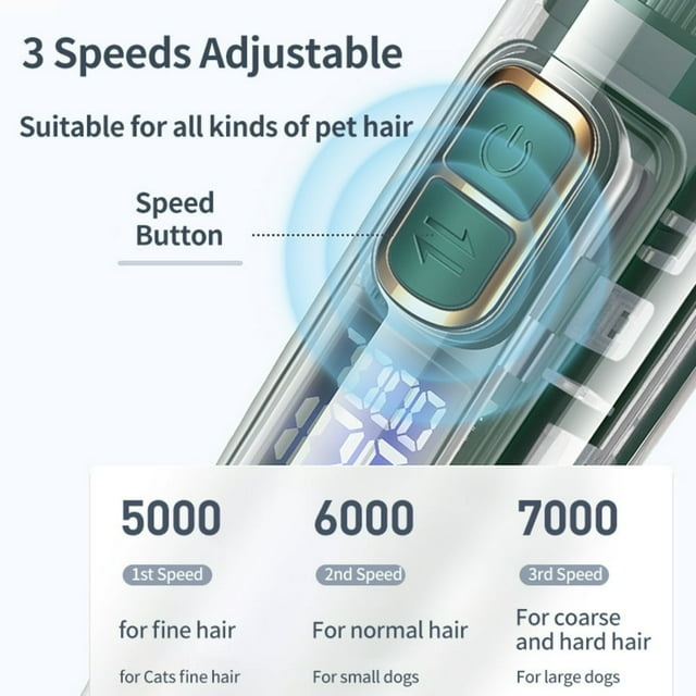 Dsseng Ultra-Sharp High-Performance Rechargeable Pet Hair Clippers - Perfect for Professional Dog and Cat Haircuts - Ideal Advanced Grooming Tool for Quiet Portable Salon or Home Use