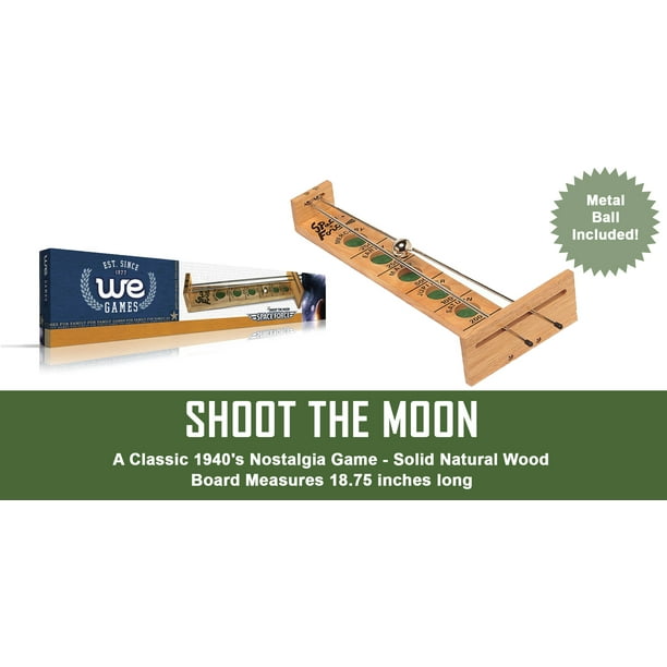 WE Games Shoot the Moon - Solid Wood, 18 in.