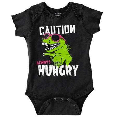 

Caution Cool Dinosaur Always Hungry Bodysuit Jumper Boys Infant Baby Brisco Brands 6M