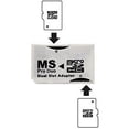 thumbnail image 3 of SANOXY Dual Slot MicroSD to MS PRO DUO Adapter for Sony PSP, Converts Two MicroSD or MicroSDHC Cards to one Memory Stick Pro Duo Card (White), 3 of 3
