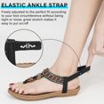 thumbnail image 6 of Ablanczoom Sandals Women: Women Flats Sandals for Dresses - Elastic Ankle Strap Flip Flops, 6 of 7