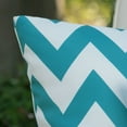thumbnail image 4 of Noble House Marisol Chevron Rectangular Throw Pillow in Dark Teal, 4 of 5