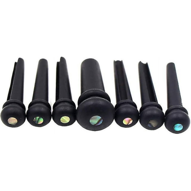 6pcs Acoustic Guitar Bone Bridge Pins With Abalone Point Guitar Replacement Parts