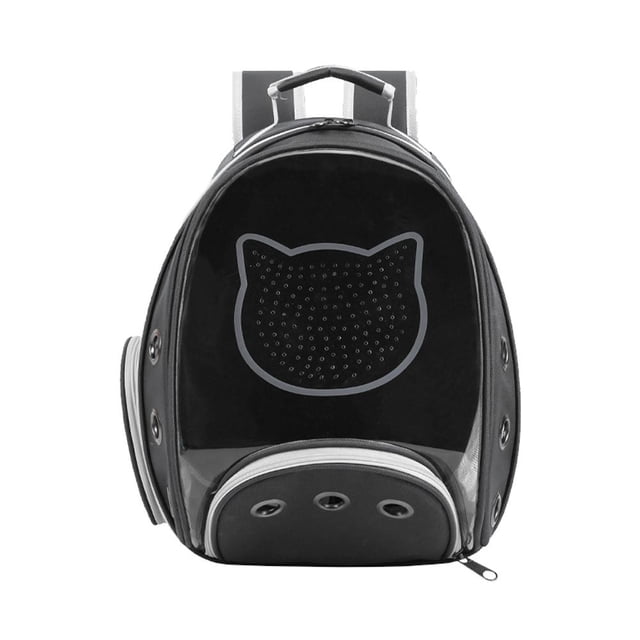 Mochila para gatos Mochila de viaje con diseño de apertura frontal para uso en exteriores (negro)