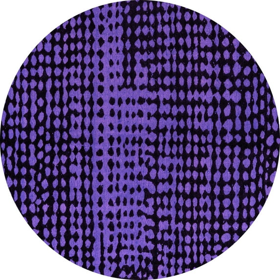 Ahgly Company Indoor Round Abstract Pink Modern Area Rugs, 3' Round