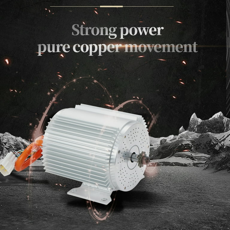 Kunray 72V 3000W Brushless Motor 6700RPM, 45A Electric Scooter Motor 72V DC, Electric Motor with KTY84-130 Temp Sensing for Dirt Bike  Go Kart