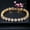 Yellow Gold Plated, variant on White Bracelet CZ Round Crown Tennis Chain Link Rose Gold Plated Women Bracelet