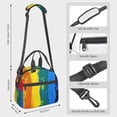 thumbnail image 2 of Disketp Rainbow Colored Lonchera Térmica para Mujer y Hombre, Bolsa de Almuerzo Reutilizable e Impermeable para Trabajo, Viajes y Picnic, 2 of 7