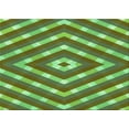 thumbnail image 1 of Ahgly Company Indoor Rectangle Patterned Nebula Green Area Rugs, 2' x 4', 1 of 6