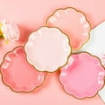 thumbnail image 3 of Pink Party Plates Valentines Day Gradient Pink Dessert Paper Plates 7inch Gold Foil Scalloped Edge Disposable Cake Plates for Christmas Birthday Bridal Baby Shower Party Supplies (24), 3 of 4