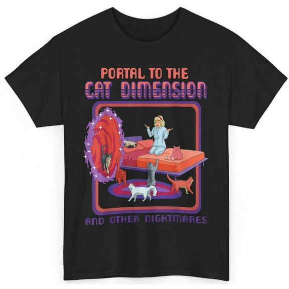 Portal To The Cat Dimension Funny Cat Kitten Lover Men Women T-Shirt